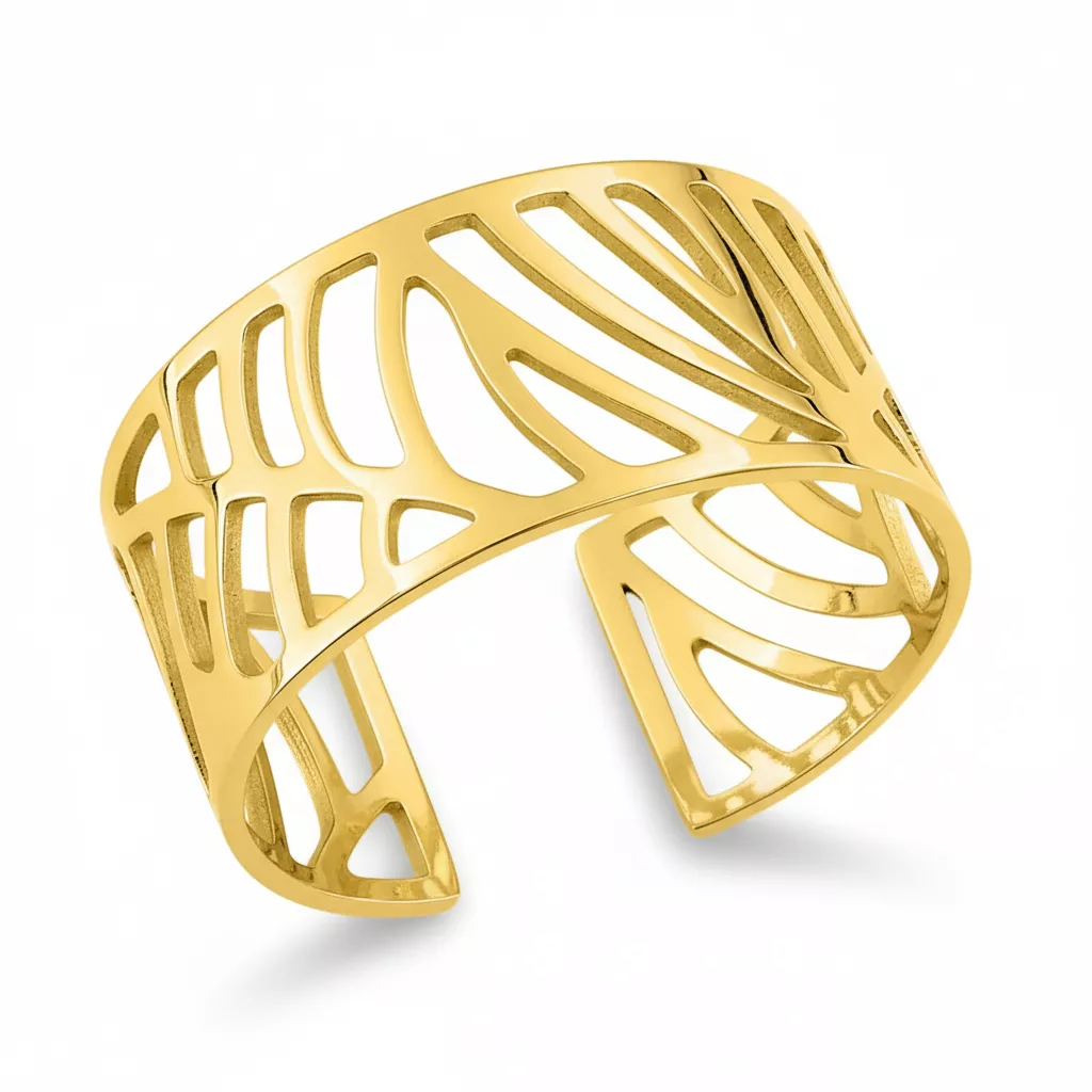 Bague Acier Doré Harada - Bague en Acier - Bijoux en Vogue