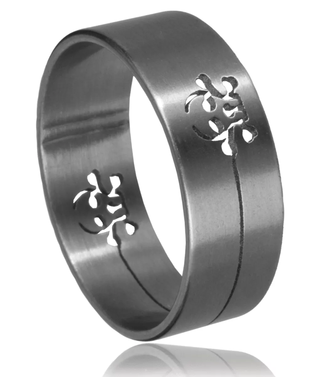 Bague homme incrustée tête de Steffano mort Tribal - Bague en Acier - Bijoux en Vogue