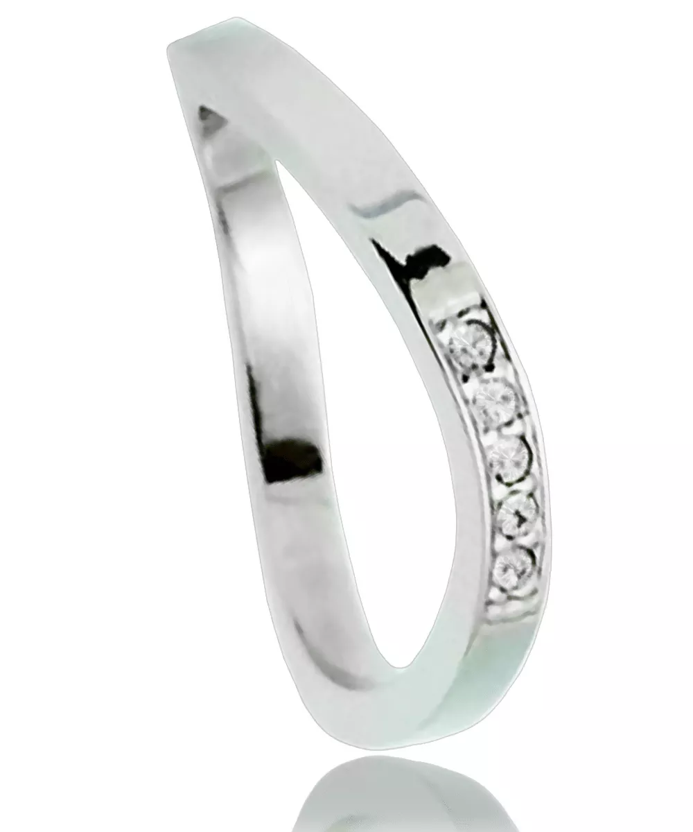 Bague wave brillant Kristalna Clyda - Bague en Acier - Bijoux en Vogue
