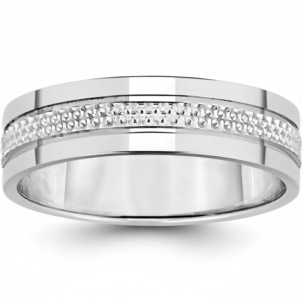 Alliance Homme Argent Bouchouralhair - Bague en Argent 925 - Bijoux en Vogue