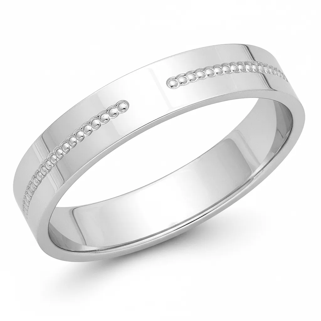 Alliance Homme Argent Ashiq - Bague en Argent 925 - Bijoux en Vogue