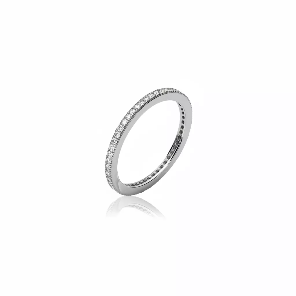 Alliance Argent Cecilya Zirconium Stacking - Bague en Argent 925