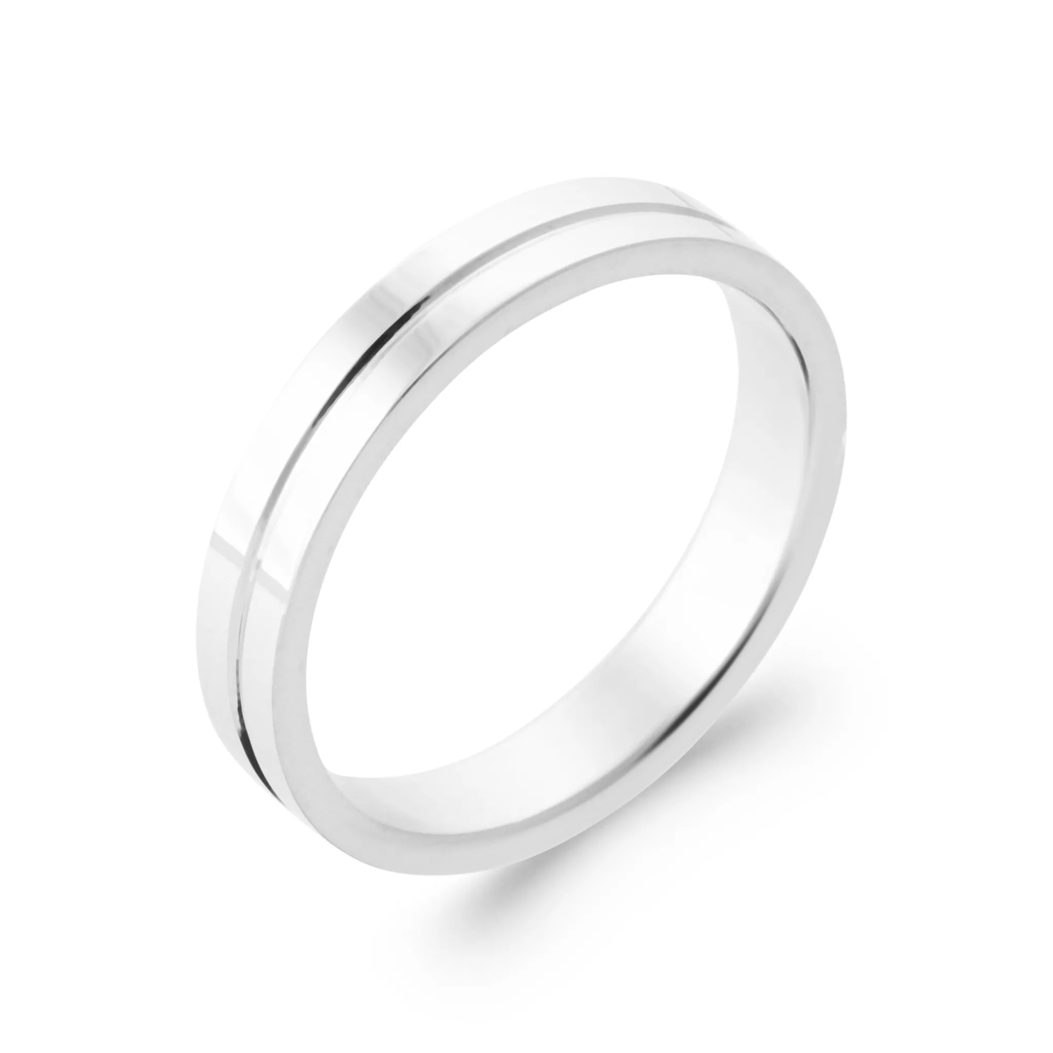 Alliance Homme Argent Athawassios Zirconium - Bague en Argent 925 - Bijoux en Vogue