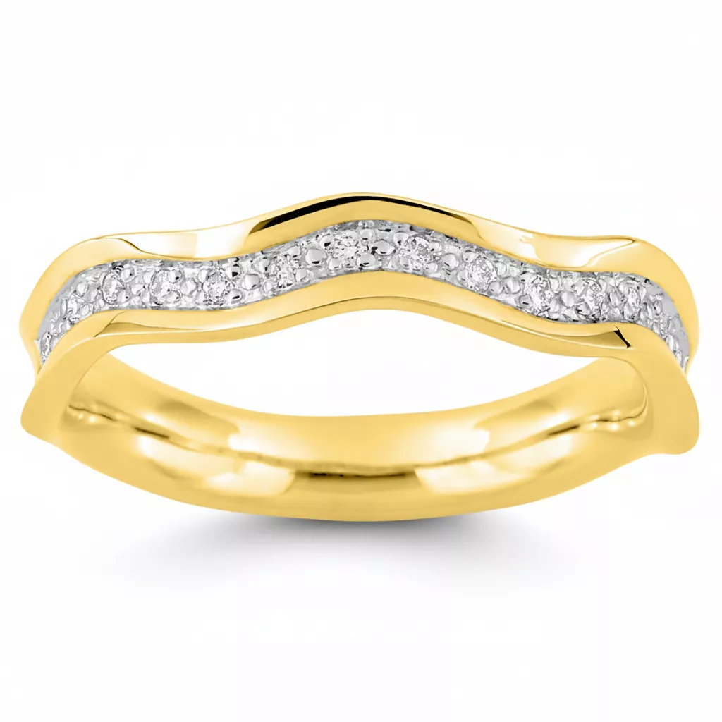 Alliance Or Cecilemarie Diamant - Bague en Or 375 9k