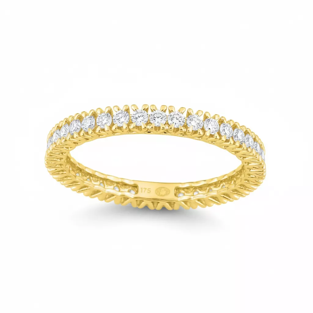 Alliance Or Jeromie Diamant - Bague en Or 375 9k - Bijoux en Vogue