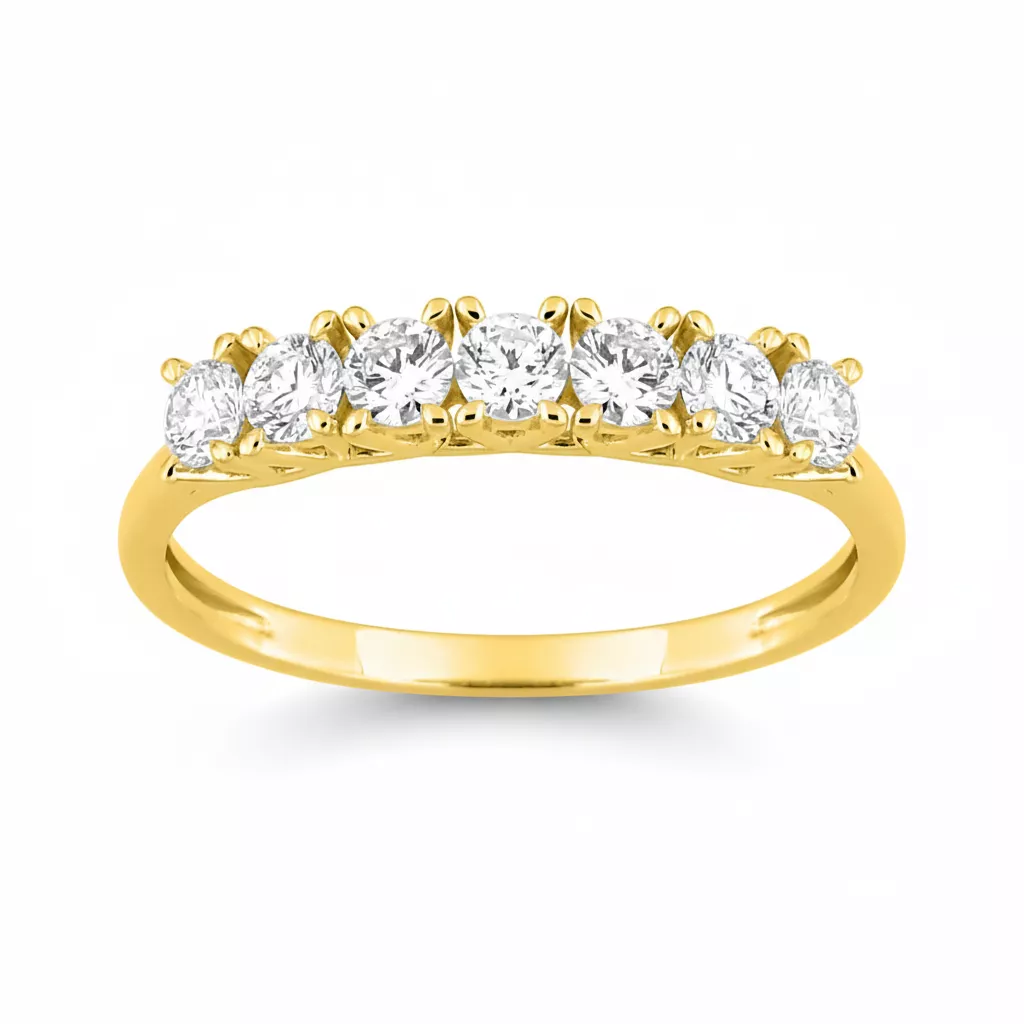 Alliance Or Zica Diamant - Bague en Or 375 9k - Bijoux en Vogue