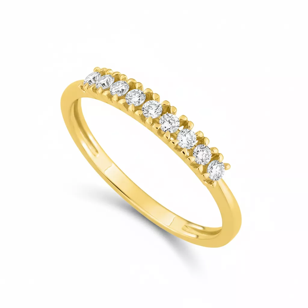 Alliance Or Goraya Diamant - Bague en Or 375 9k - Bijoux en Vogue