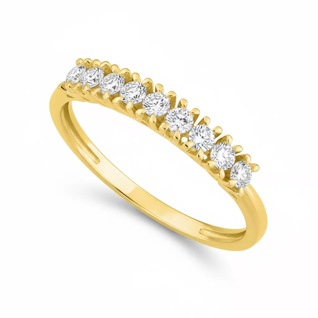 Alliance Or Fensanta Diamant - Bague en Or 375 9k - Bijoux en Vogue