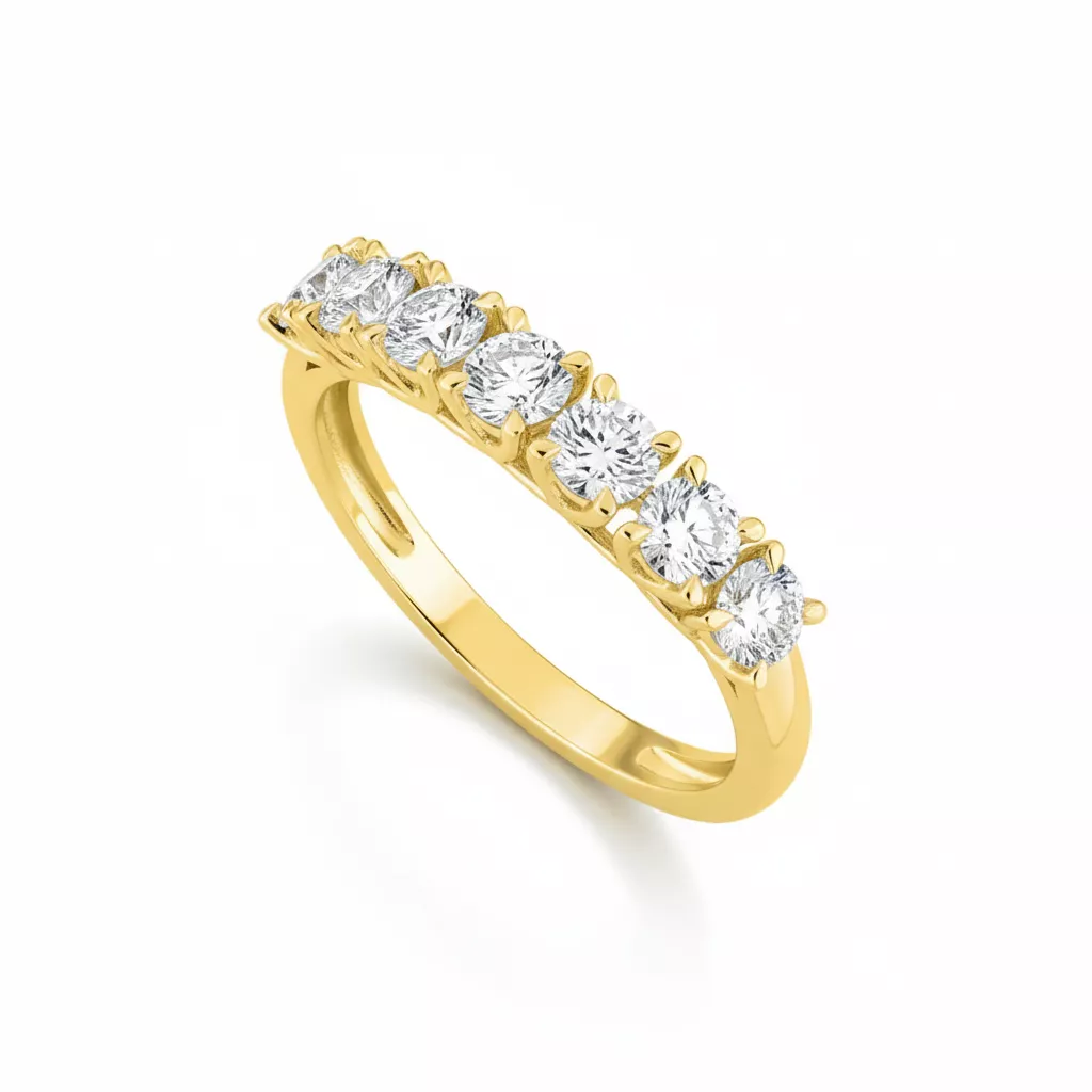 Alliance Or Lenonie Diamant - Bague en Or 375 9k - Bijoux en Vogue