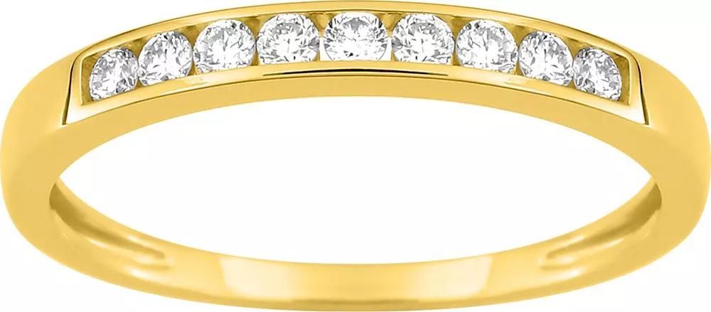 Alliance Or Sindya Diamant - Bague en Or 375 9k - Bijoux en Vogue