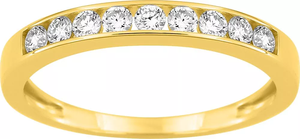 Alliance Or Fleurdora Diamant - Bague en Or 375 9k - Bijoux en Vogue