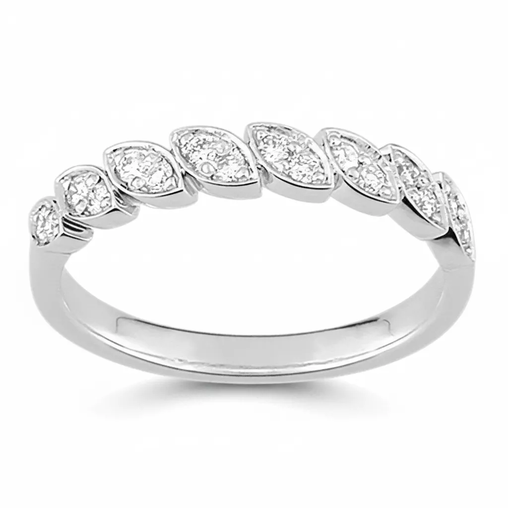Alliance Or Blanc Zmorda Diamant - Bague en Or 750 18k