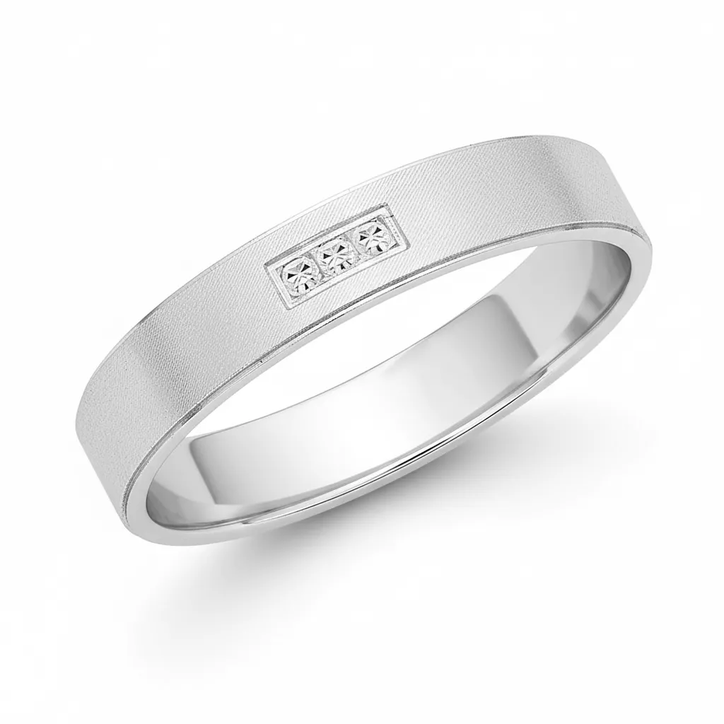 Alliance Or Annelle Blanc - Bague - en Or 750 - 18K - Bijoux en Vogue