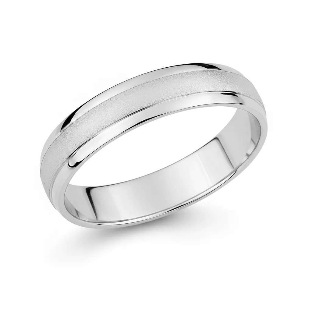 Alliance Or Blanc Amilcheri - Bague en Or 750 18k - Bijoux en Vogue