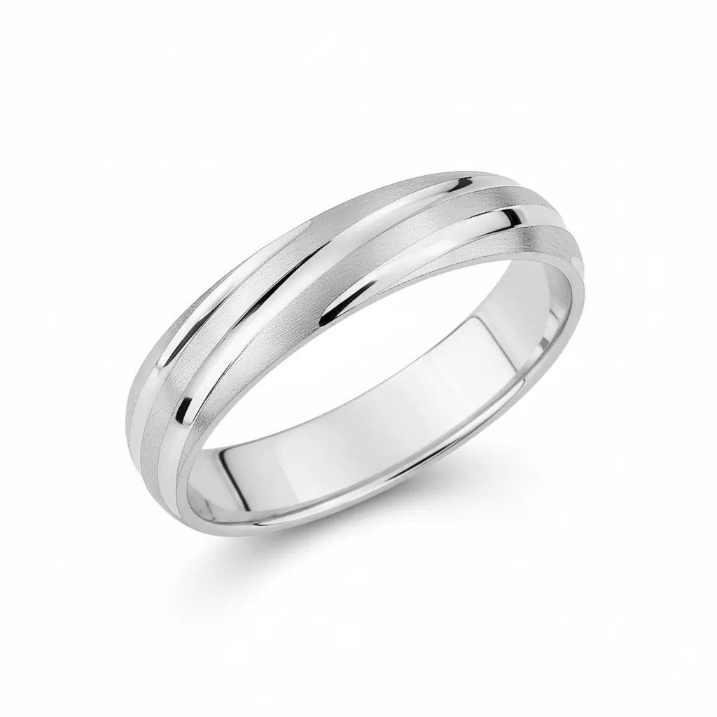 Alliance Or Blanc Dea - Bague en Or 750 18k - Bijoux en Vogue