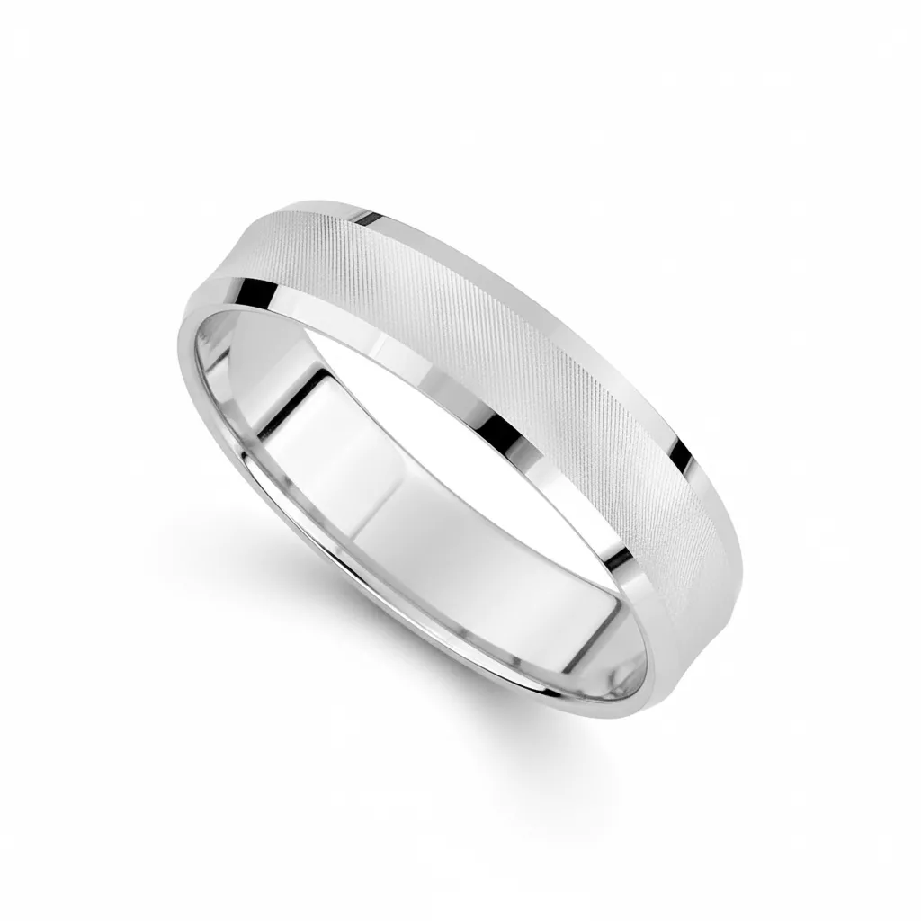 Alliance Or Blanc Avarian - Bague en Or 750 18k - Bijoux en Vogue