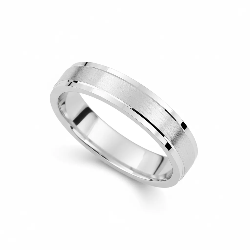 Alliance Or Blanc Bagnis - Bague en Or 750 18k - Bijoux en Vogue