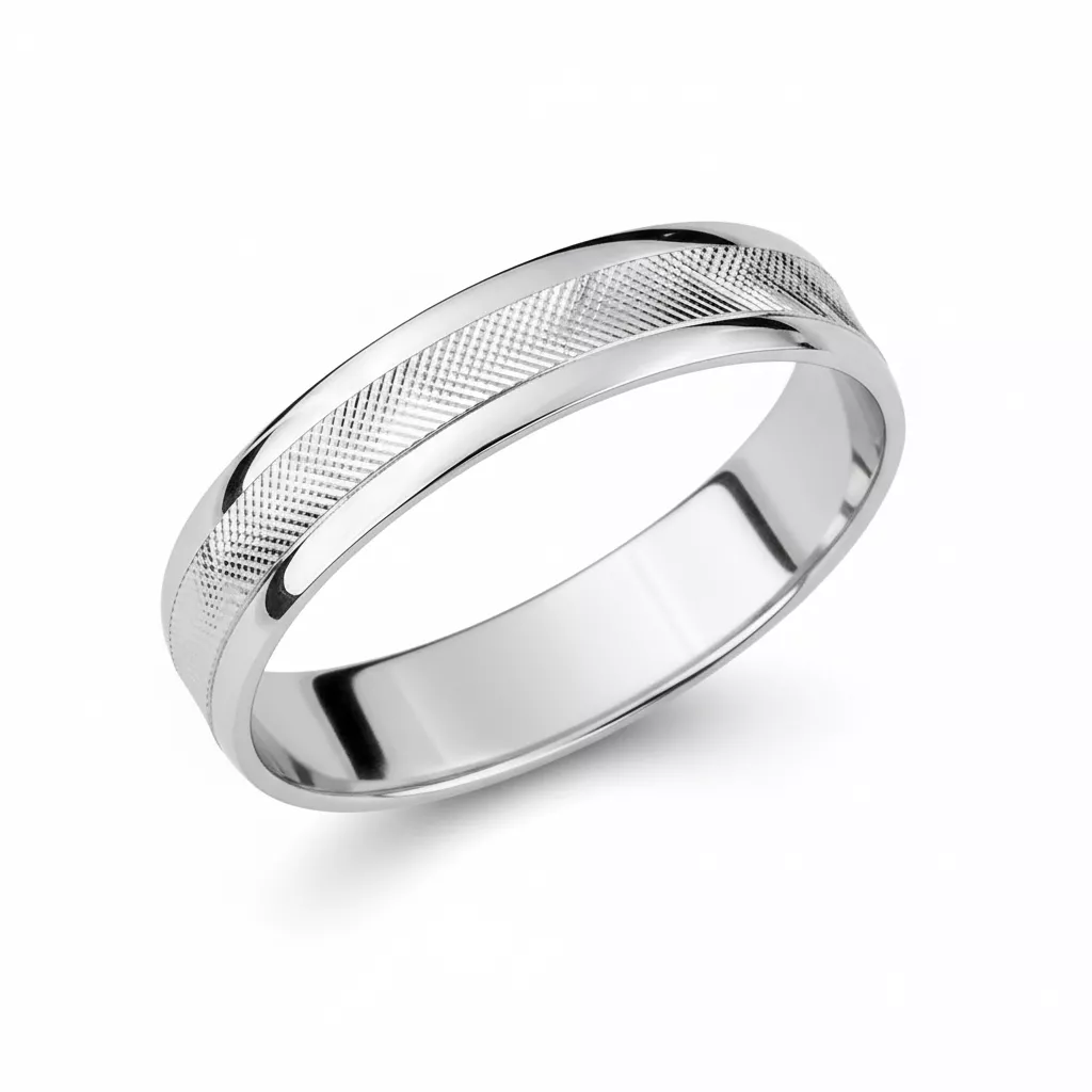 Alliance Or Blanc Drancourt - Bague en Or 750 18k - Bijoux en Vogue