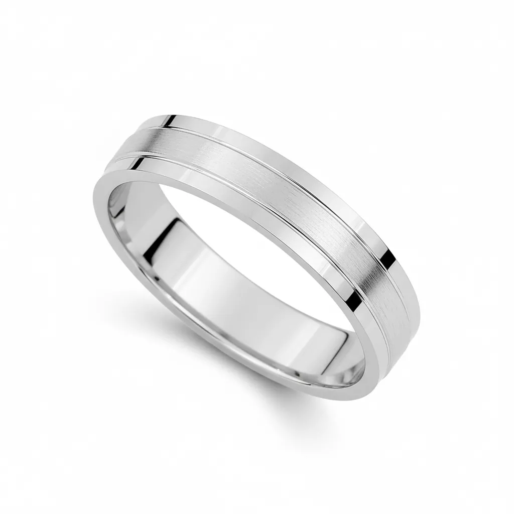 Alliance Or Blanc Bossennec - Bague en Or 750 18k - Bijoux en Vogue
