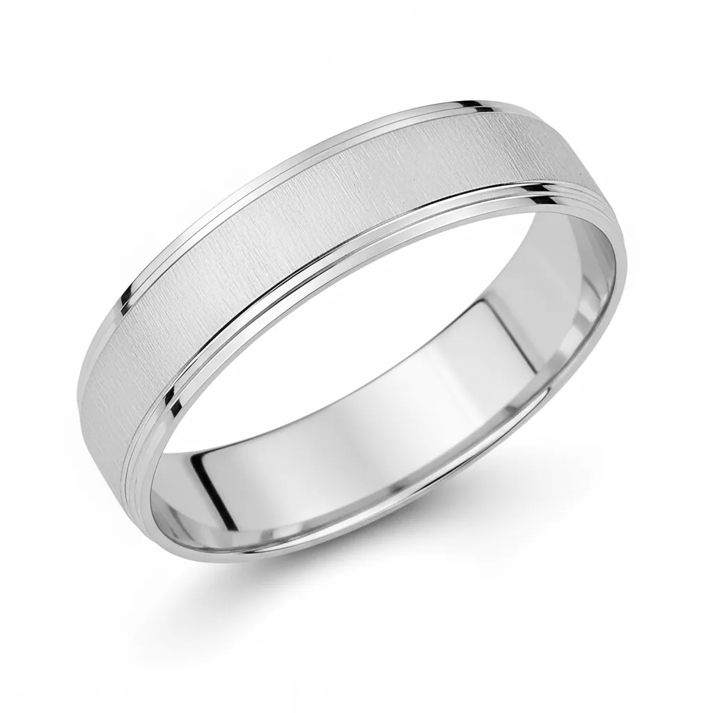 Alliance Or Blanc Chareff - Bague en Or 750 18k - Bijoux en Vogue