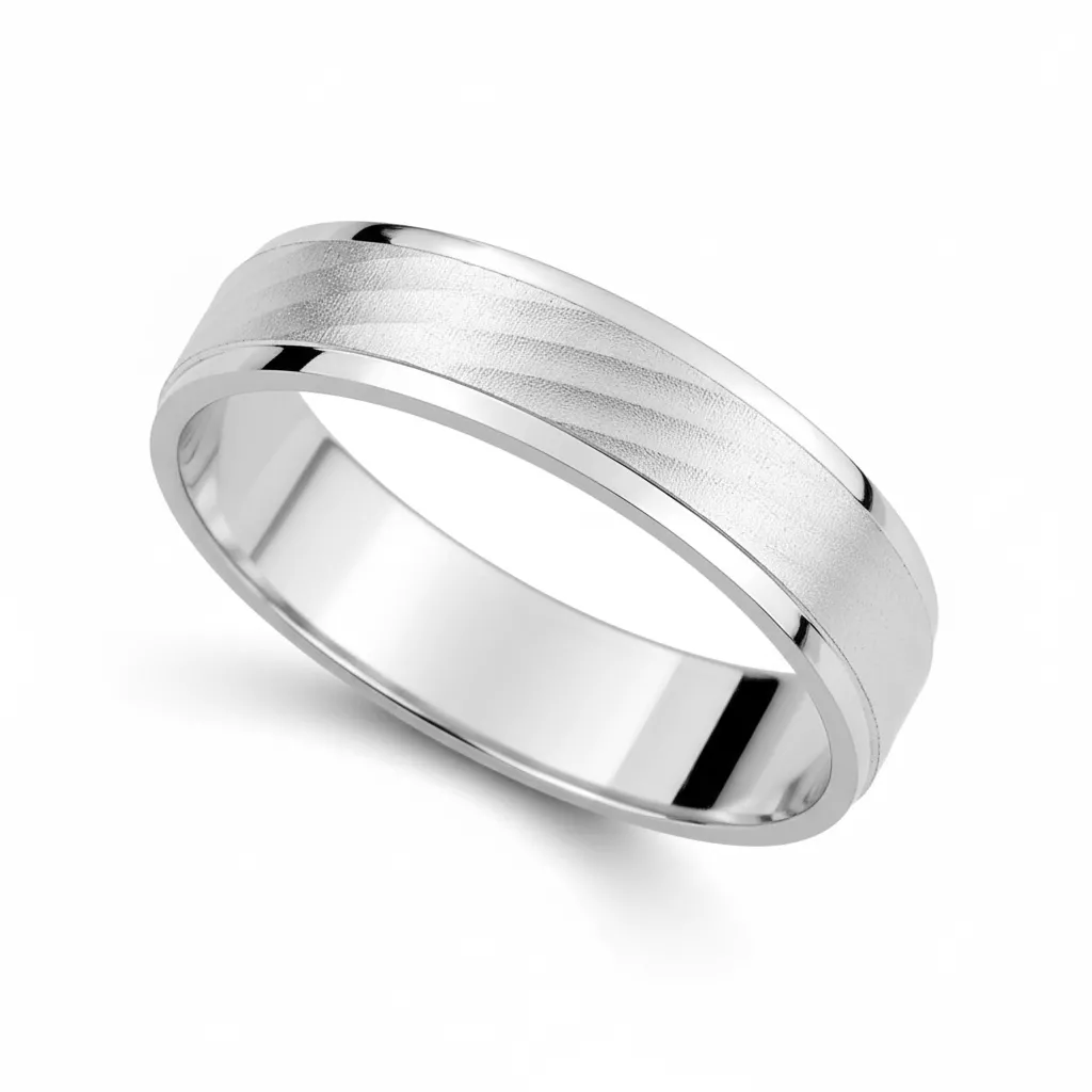 Alliance Or Blanc Chafai - Bague en Or 750 18k - Bijoux en Vogue