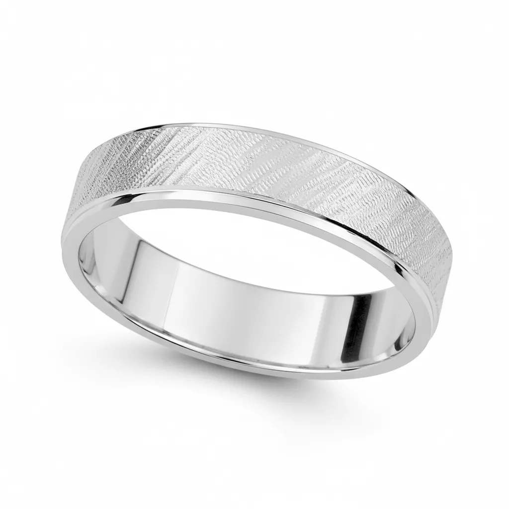 Alliance Or Blanc Bouslem - Bague en Or 750 18k - Bijoux en Vogue