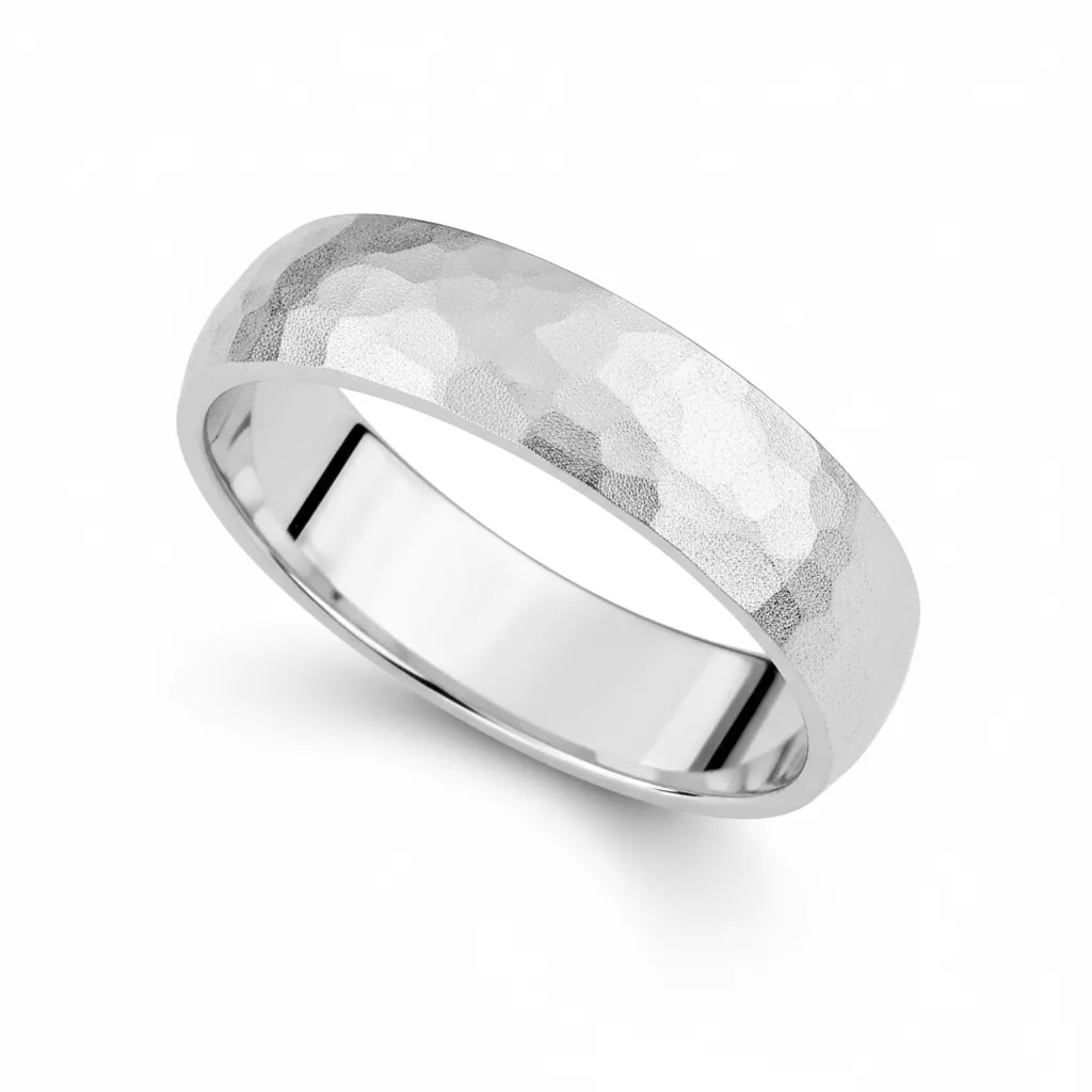 Alliance Or Blanc Coquene - Bague en Or 750 18k - Bijoux en Vogue