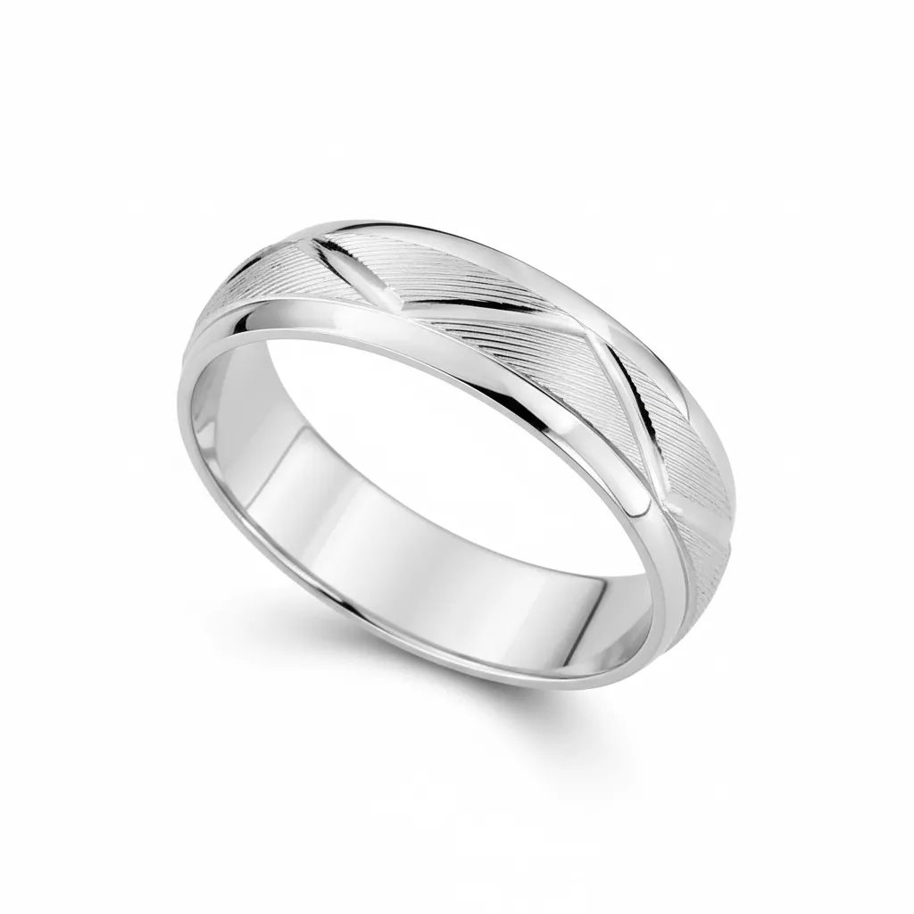 Alliance Or Blanc Asimini - Bague en Or 750 18k - Bijoux en Vogue