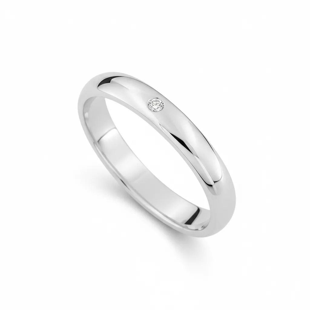 Alliance Or Blanc Baqui - Bague en Or 750 18k - Bijoux en Vogue