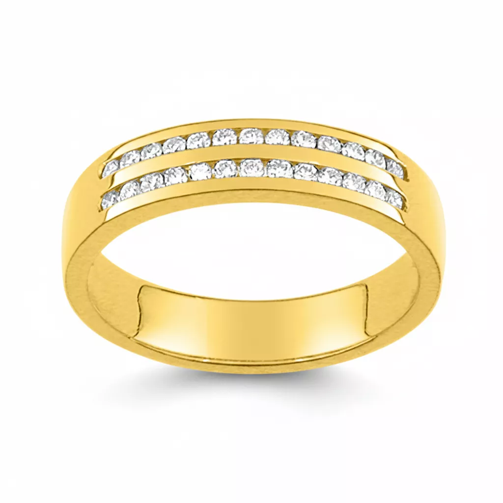 Alliance Or Doline Diamant - Bague en Or 750 18k