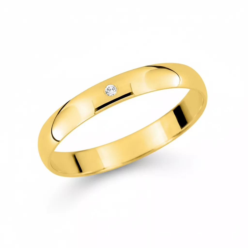 Alliance Or Erka Diamant - Bague en Or 750 18k - Bijoux en Vogue