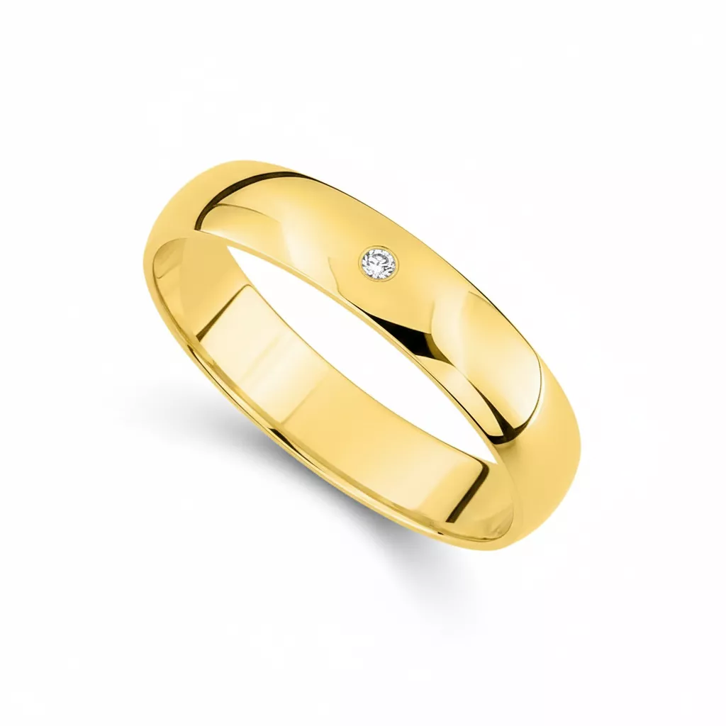 Alliance Or Rindra Diamant - Bague en Or 750 18k - Bijoux en Vogue