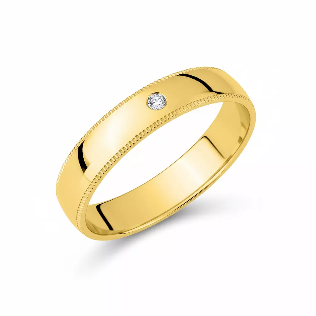 Alliance Or Kyta Diamant - Bague en Or 750 18k - Bijoux en Vogue