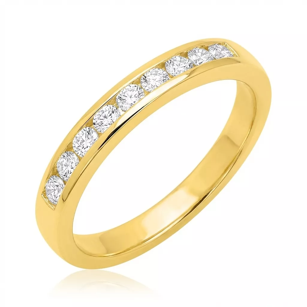 Alliance Or China Diamant - Bague en Or 750 18k