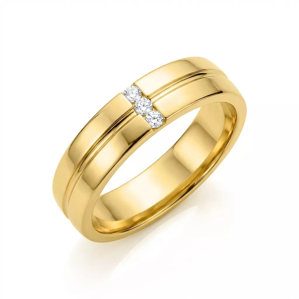 Alliance Or Vartemie Diamant - Bague en Or 750 18k