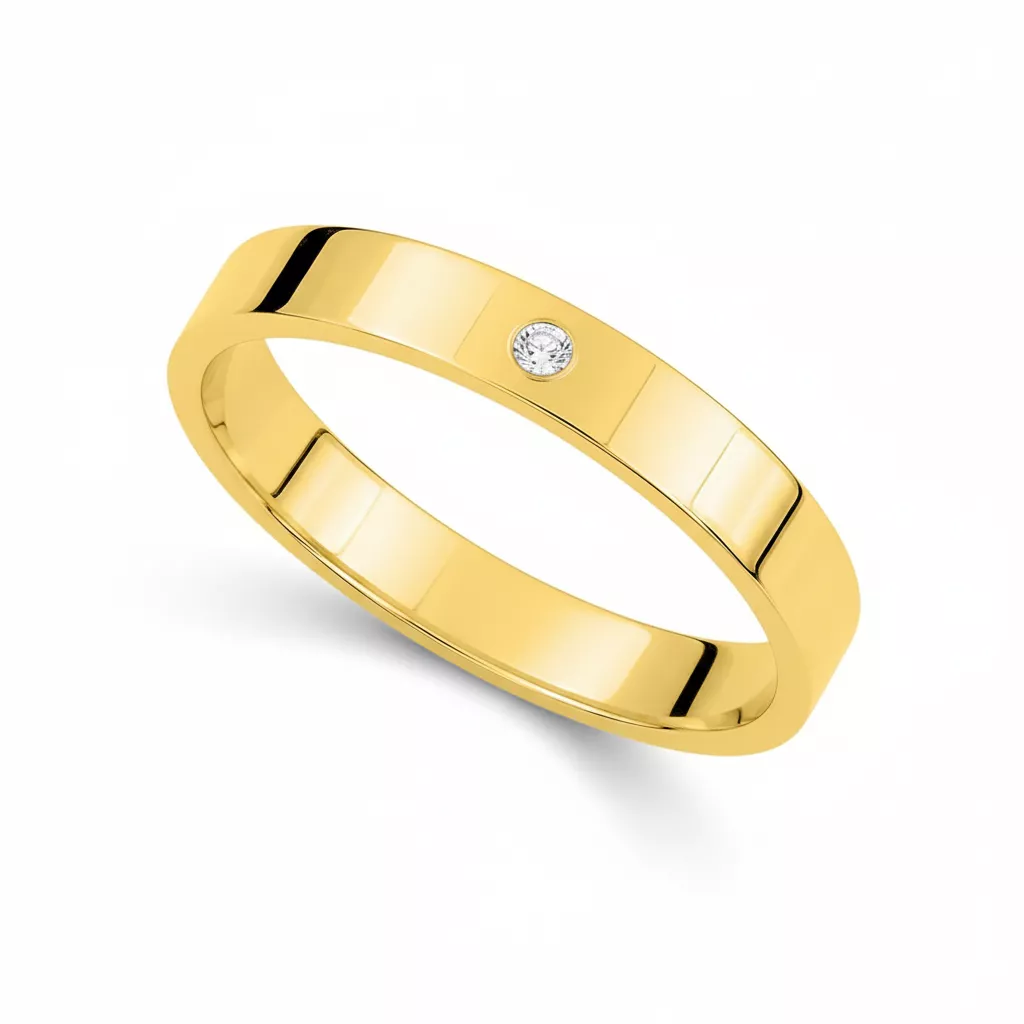 Alliance Or Godefr Diamant - Bague en Or 750 18k - Bijoux en Vogue