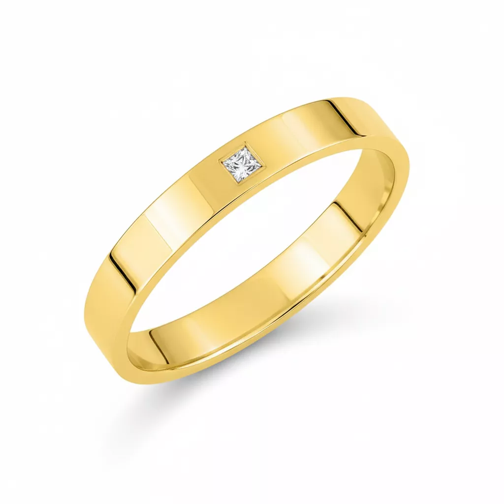 Alliance Or Eroan Diamant - Bague en Or 750 18k - Bijoux en Vogue