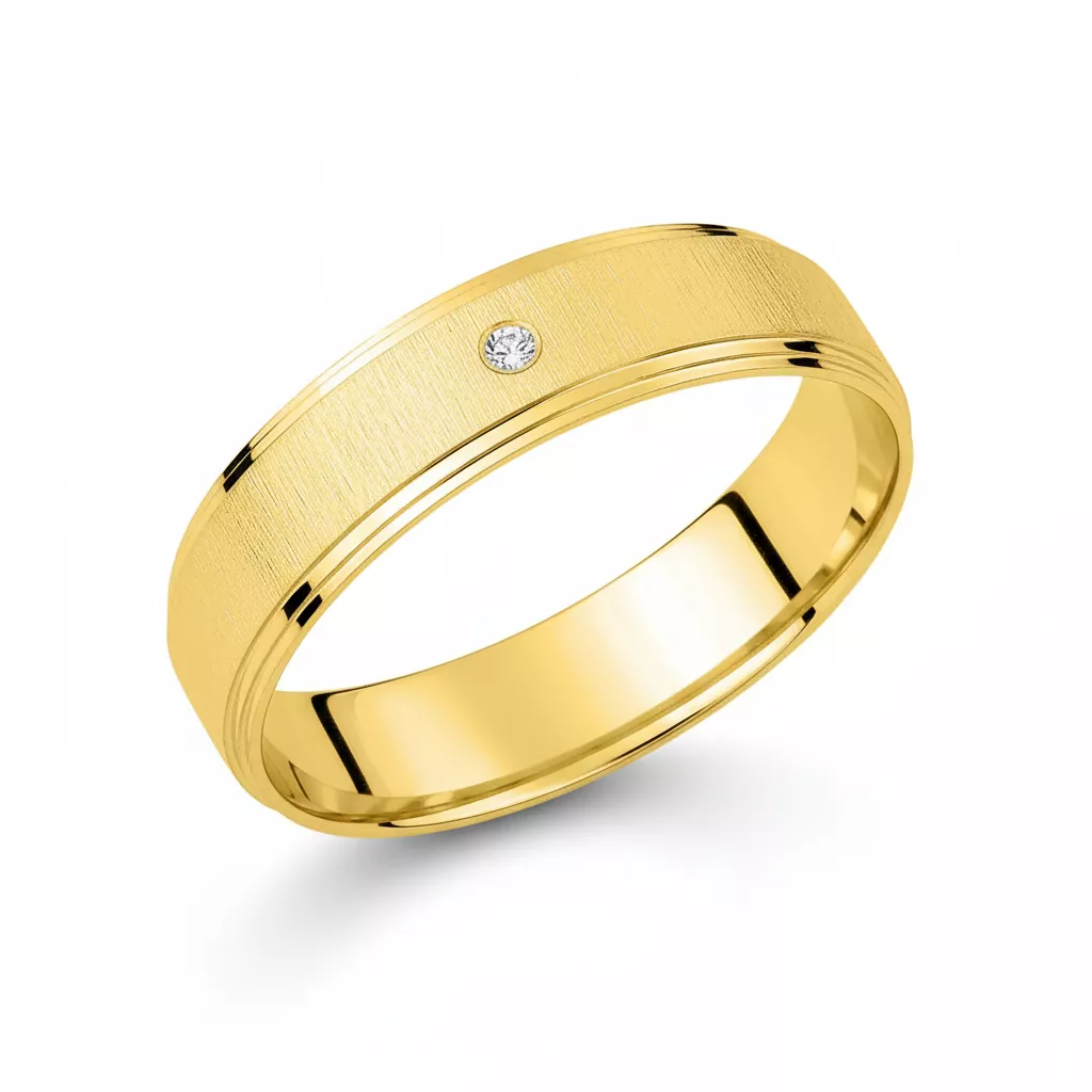 Alliance Or Anvarelhajieh Diamant - Bague en Or 750 18k - Bijoux en Vogue