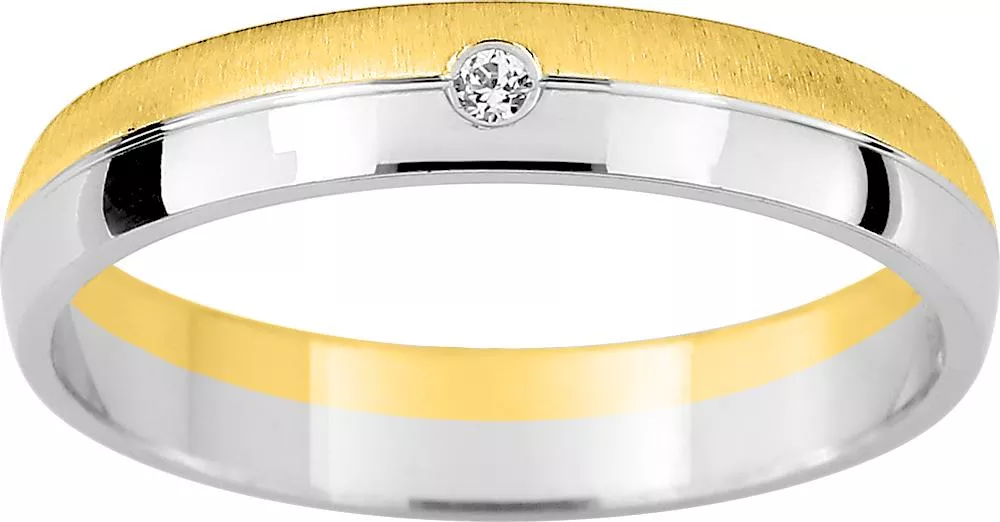 Alliance Or Gelormin Diamant - Bague en Or 750 18k - Bijoux en Vogue