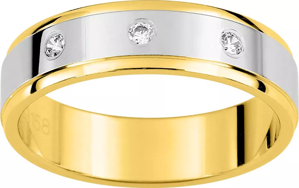 Alliance Or Asnor Diamant - Bague en Or 750 18k - Bijoux en Vogue