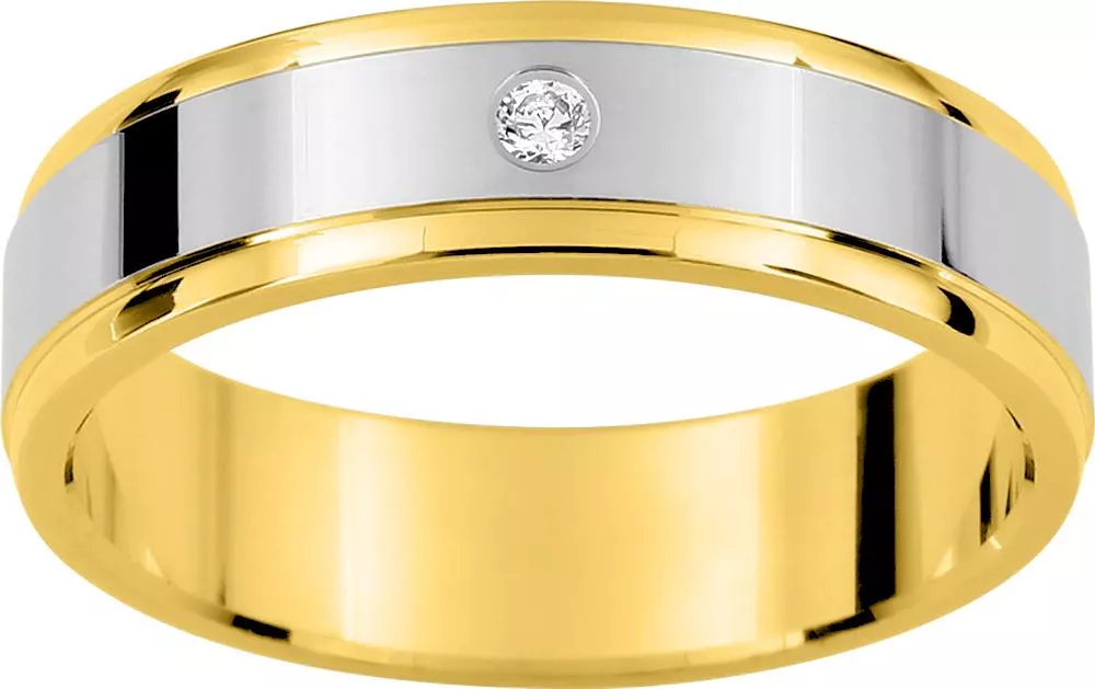 Alliance Or Froune Diamant - Bague en Or 750 18k - Bijoux en Vogue