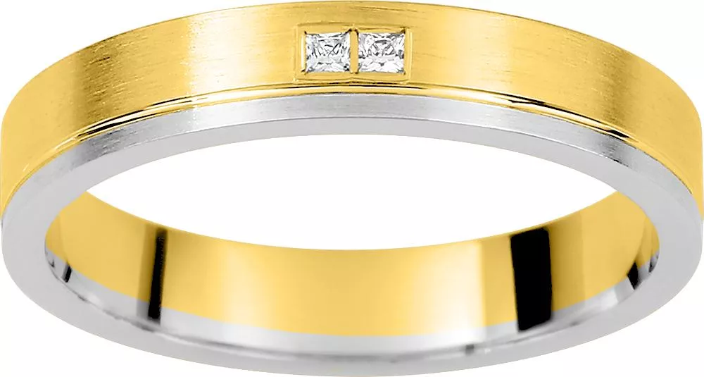 Alliance Or Bron Diamant - Bague en Or 750 18k - Bijoux en Vogue