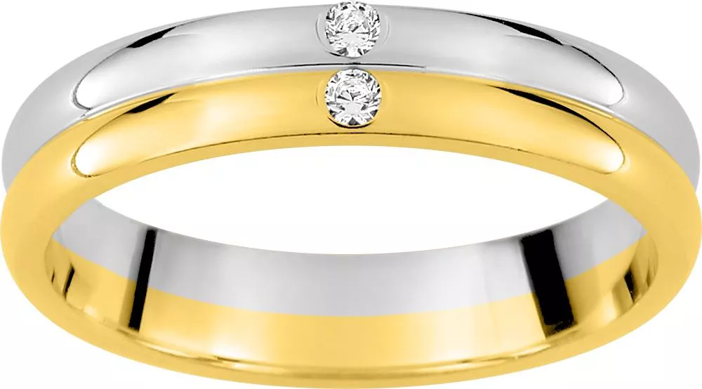 Alliance Or Descordes Diamant - Bague en Or 750 18k - Bijoux en Vogue