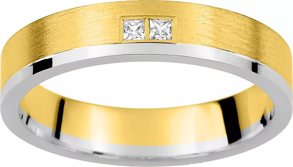 Alliance Or Aoussouba Diamant - Bague en Or 750 18k - Bijoux en Vogue