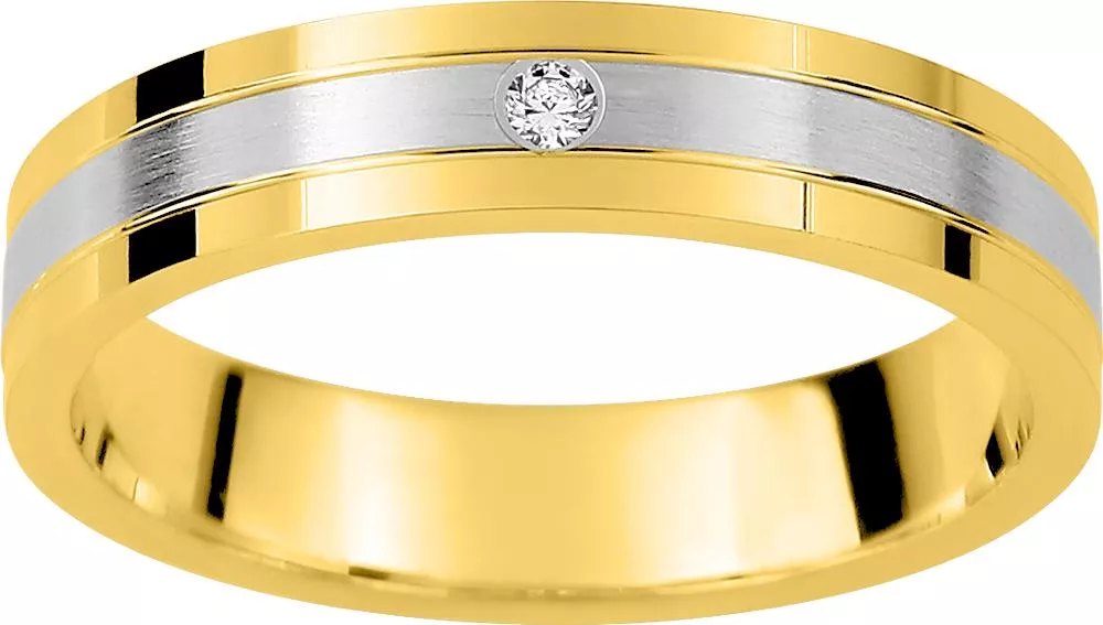 Alliance Or Aramatoulaye Diamant - Bague en Or 750 18k - Bijoux en Vogue