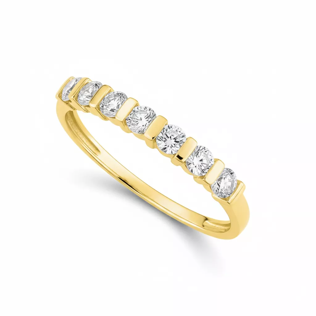 Bague Or Zirconium - Bague en Or 750 18k - Bijoux en Vogue