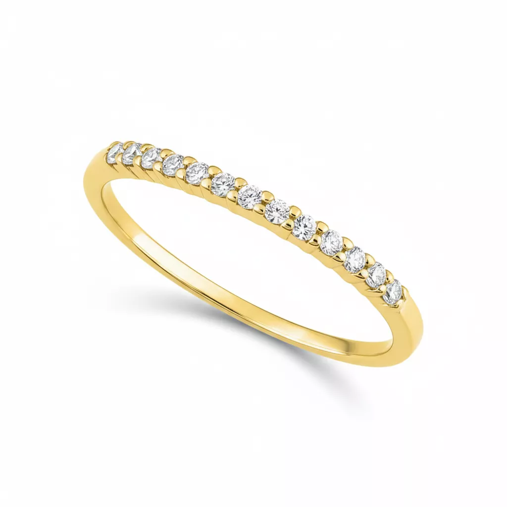 Alliance Or Jindra Zirconium - Bague en Or 750 18k - Bijoux en Vogue
