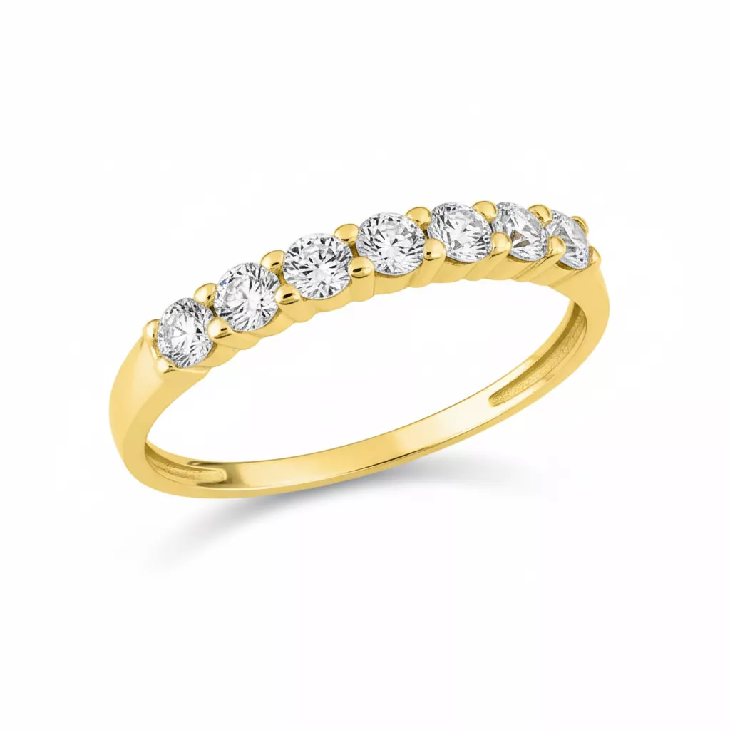 Alliance Or Ablamba Zirconium - Bague en Or 750 18k - Bijoux en Vogue