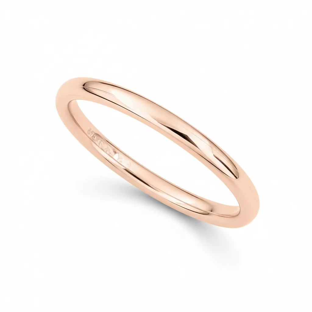 Alliance Or Rose Egija - Bague en Or 750 18k