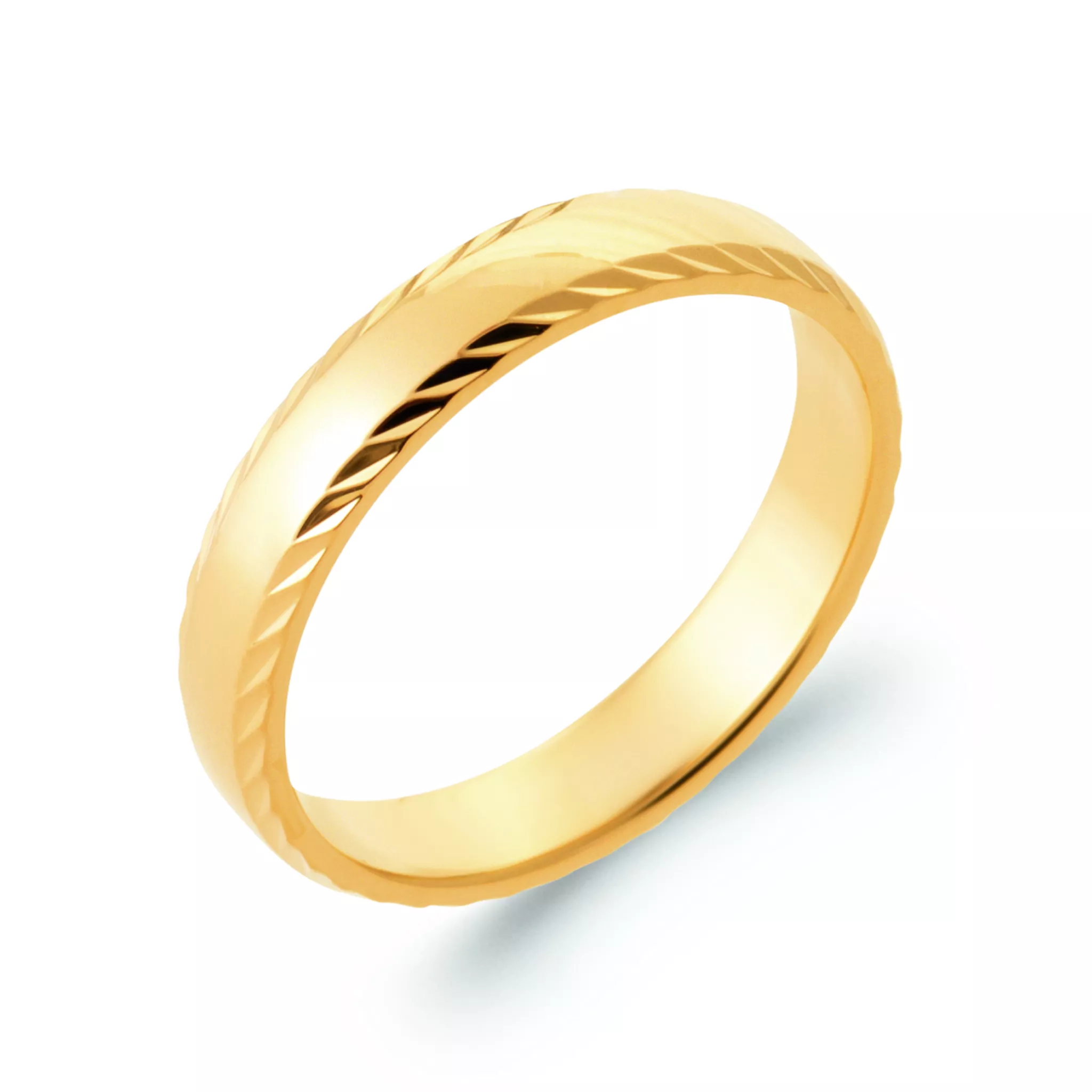 Alliance Plaqué Or Kidima Texturé - Bague en Plaqué or - Bijoux en Vogue